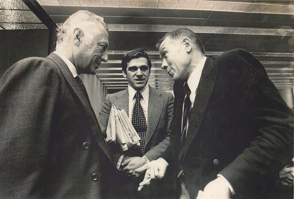 Gianni Agnelli Giorgio Benvenuto e Bruno Trentin